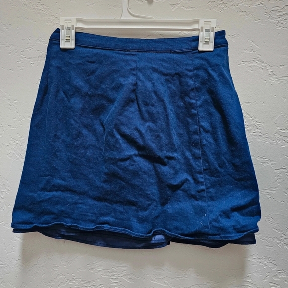 Harper Heritage Blue Button Up Skirt - Picture 2 of 7